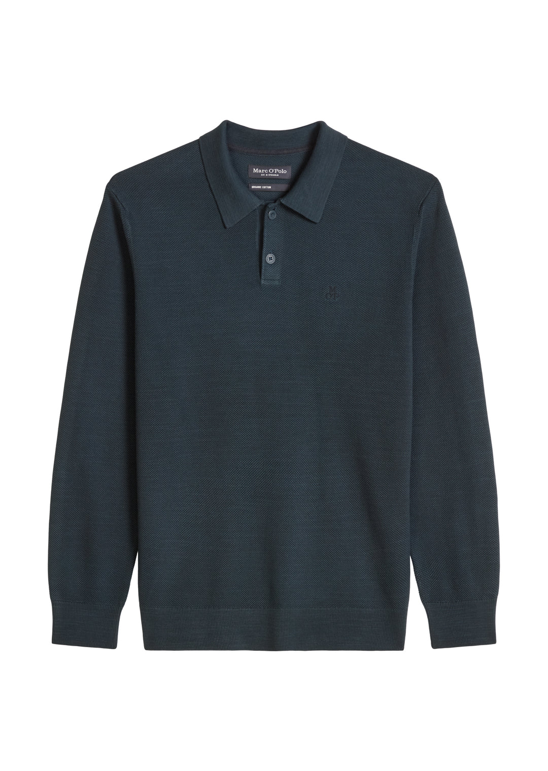 Knit Poloshirts Longsleeve, Peppercorn Grey 4175 Bild 1