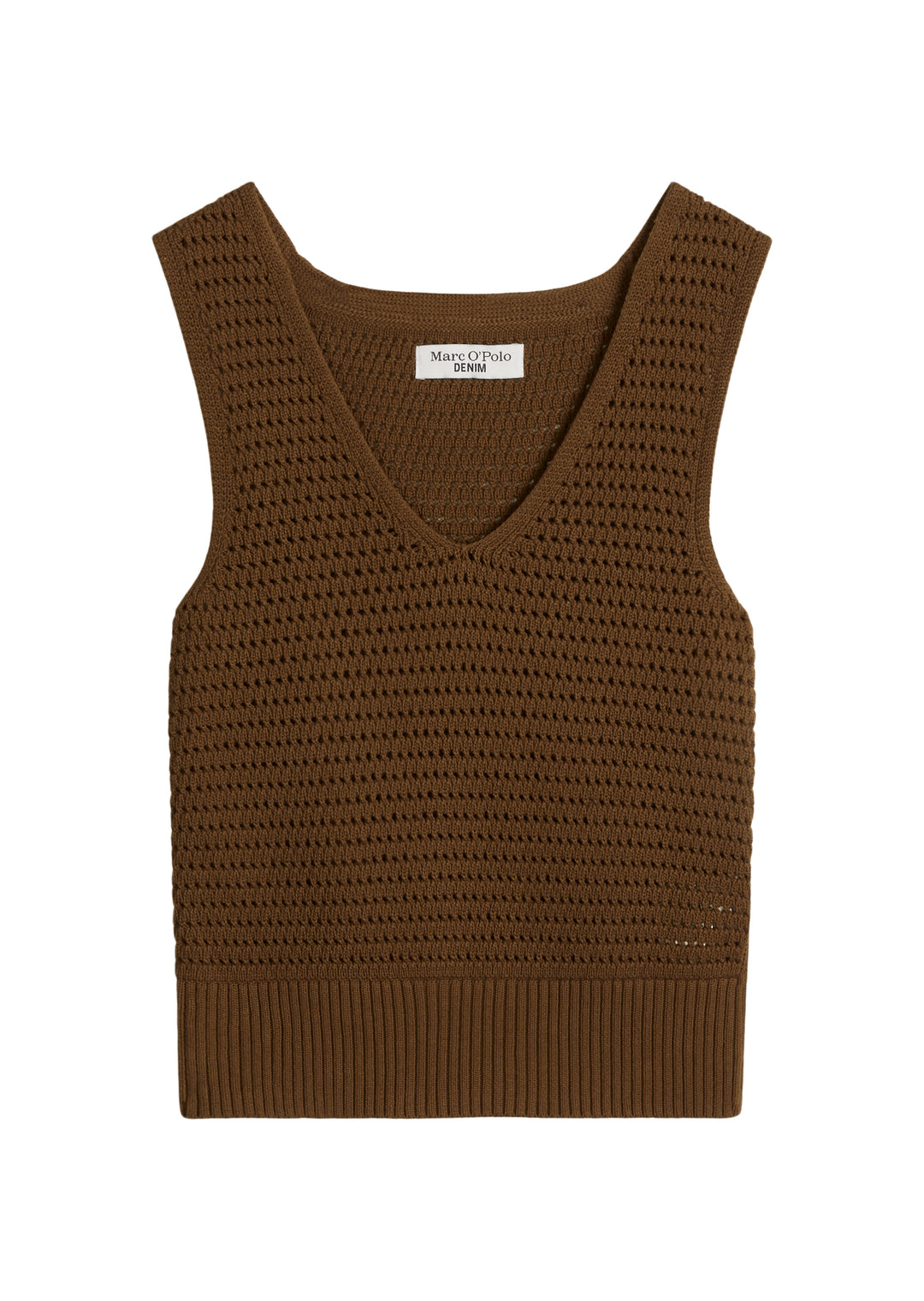 Knit Top, Sleeveless, V-Neck, Umbra Brown 1624 Bild 1