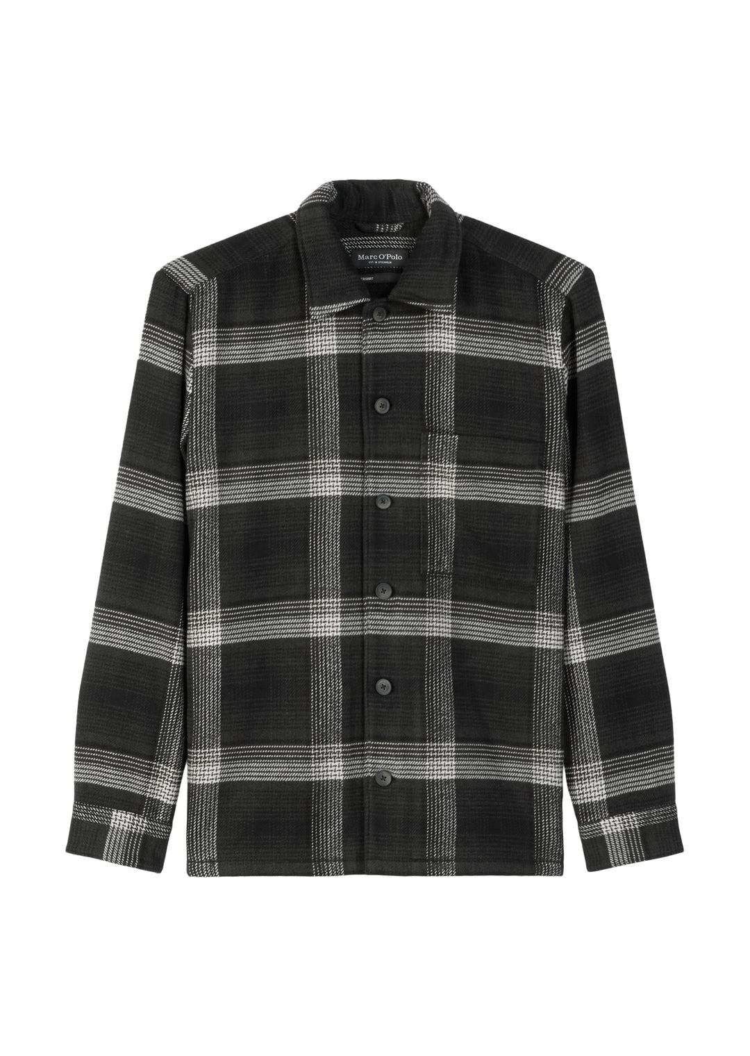 Overshirt with bowling collar, ches, multi/black M94 Bild 1