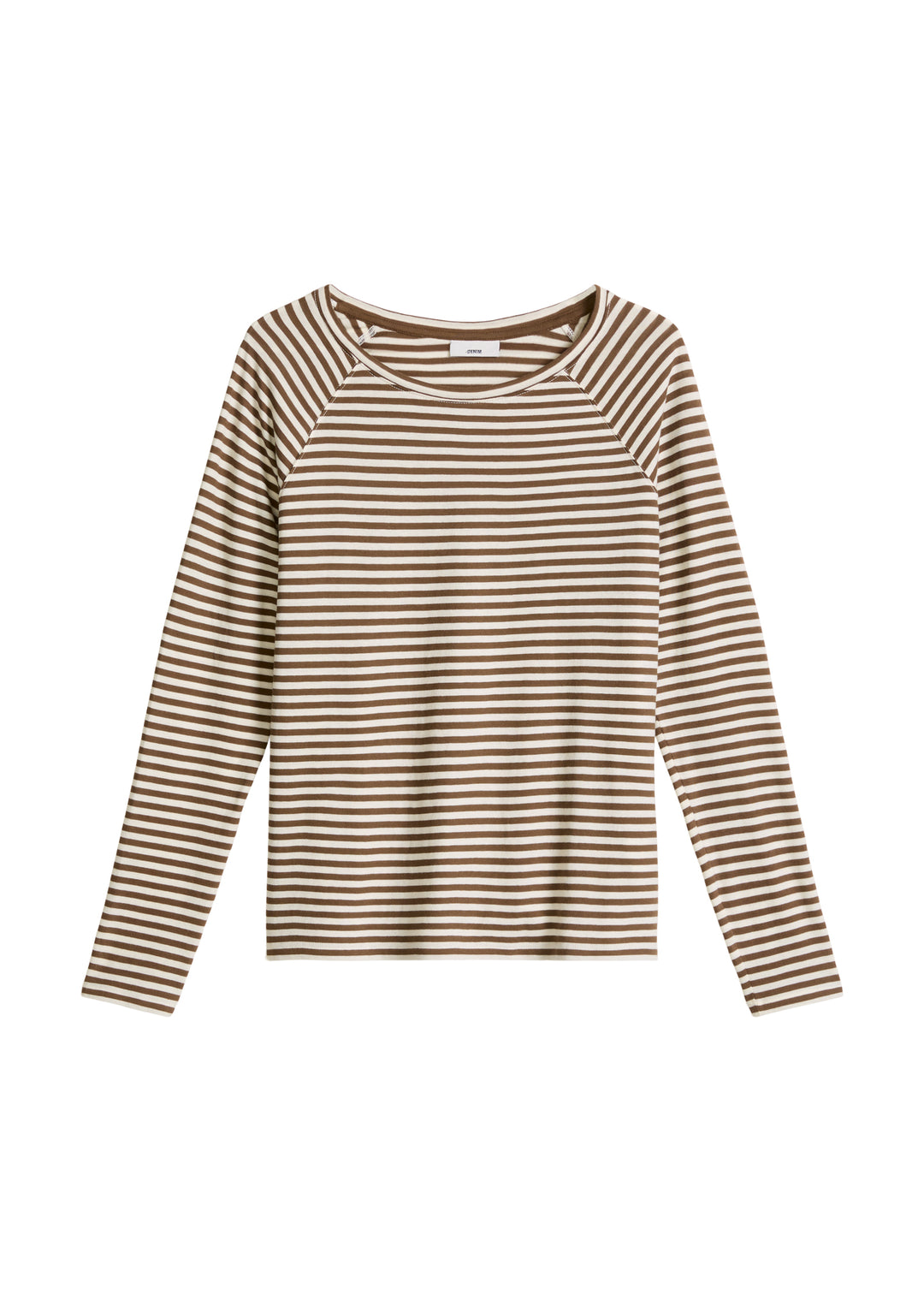 T-Shirt, LSL, Raglan, YD Stripes, Dark Brown_Multi_02 1544 Bild 1
