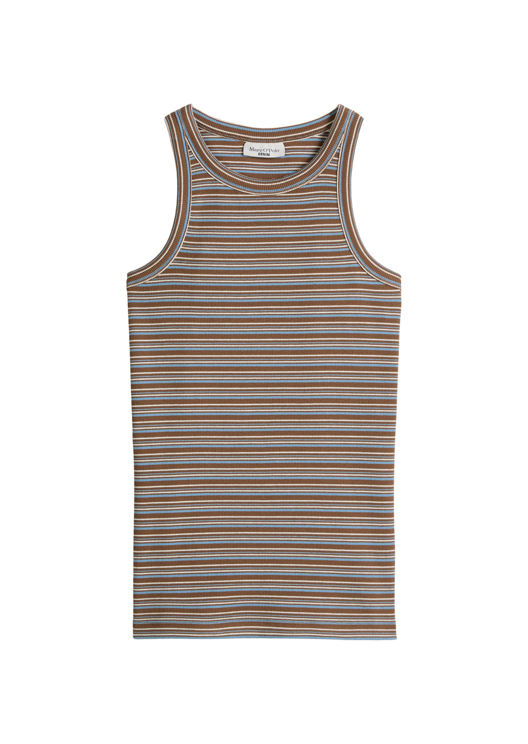 T-Shirt, SLL, Heavy Rib, Slim Fit,, Medium Brown_Multi_02 1838 Bild 1