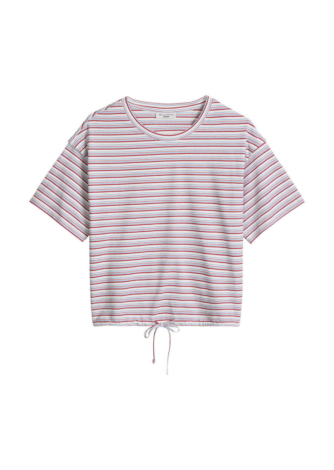 T-Shirt, SSL, Crewneck, Tie Detail, White_Multi_01 0215 Bild 1