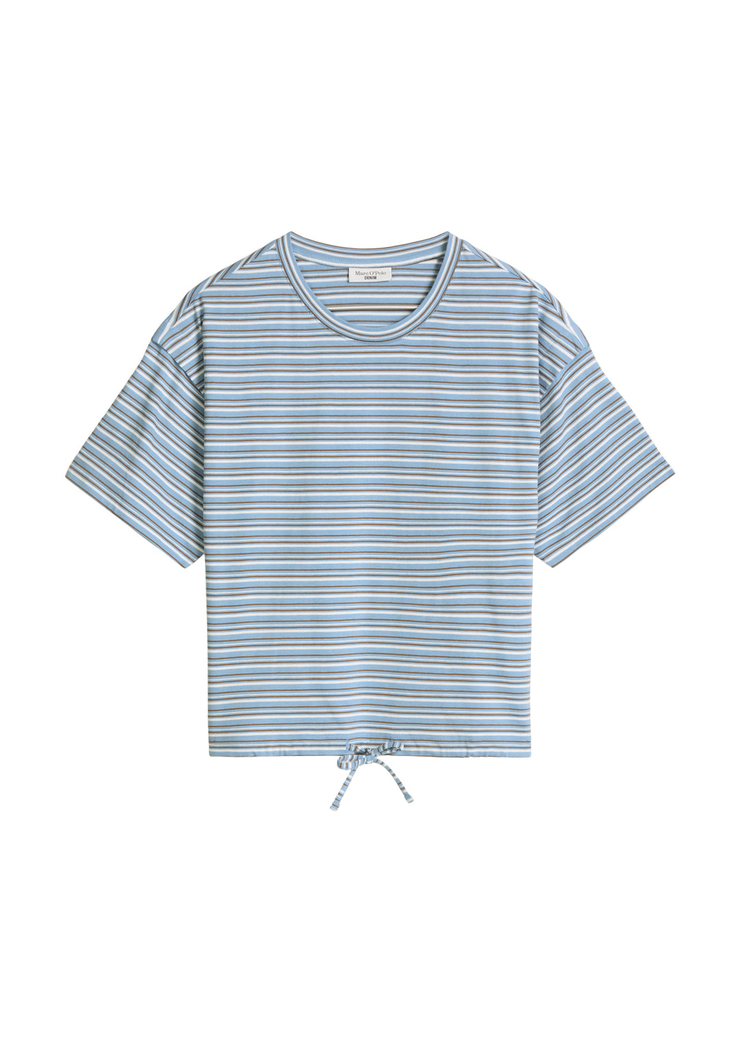 T-Shirt, SSL, Crewneck, Tie Detail, Light Blue_Multi_06 5704 Bild 1