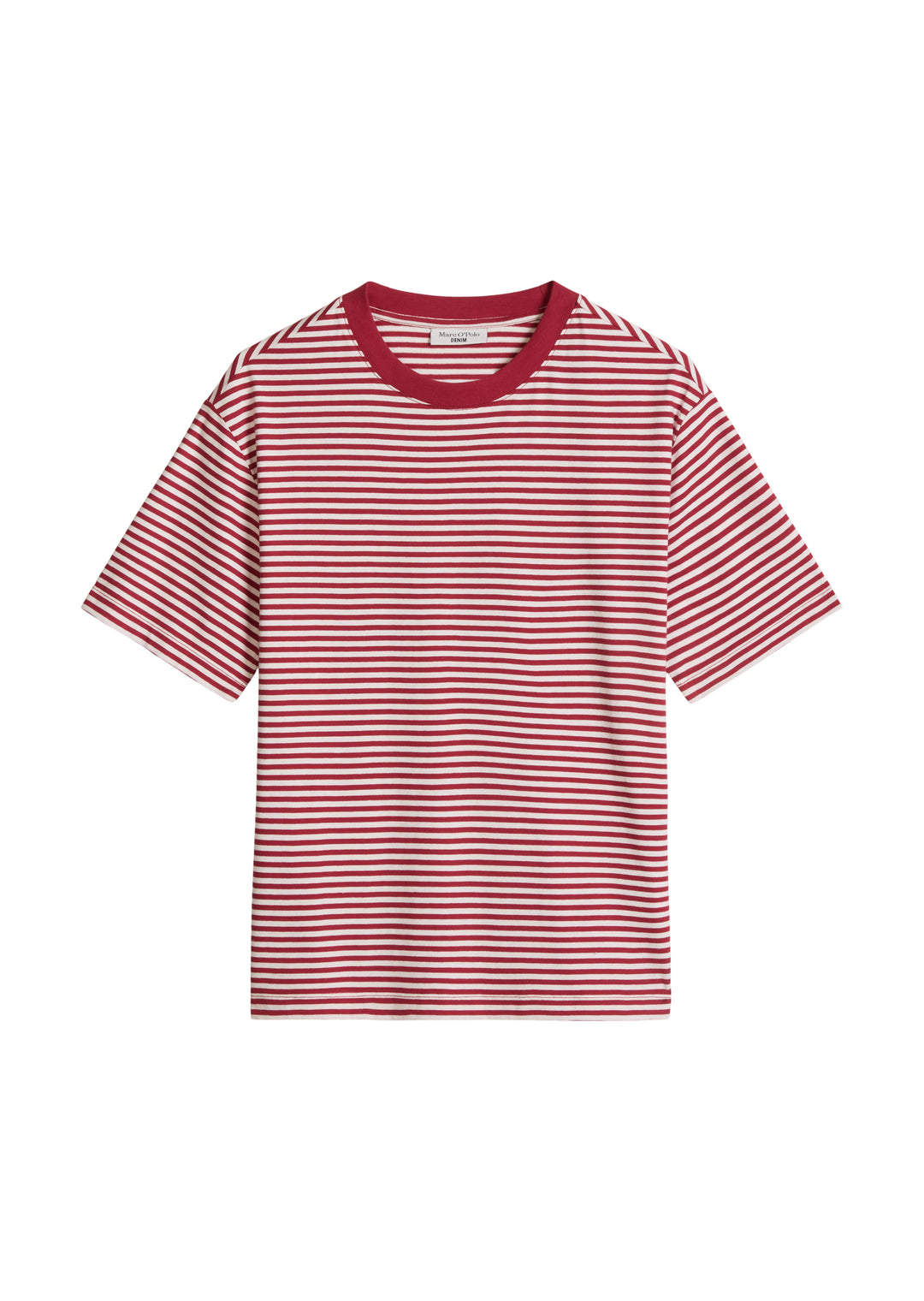 T-Shirt, SSL, Crewneck, YD Stripes, Dark Red_Multi_03 7028 Bild 1