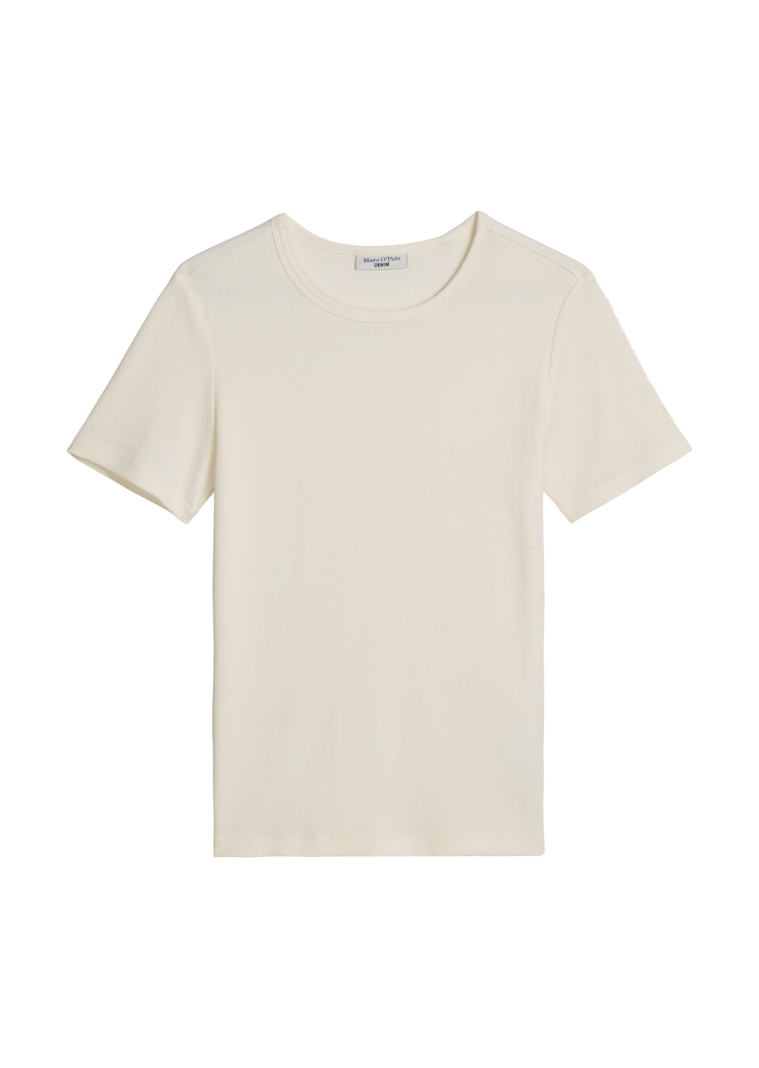 T-shirt, SSL, Roundneck, Rib, Creamy White 1173 Bild 1
