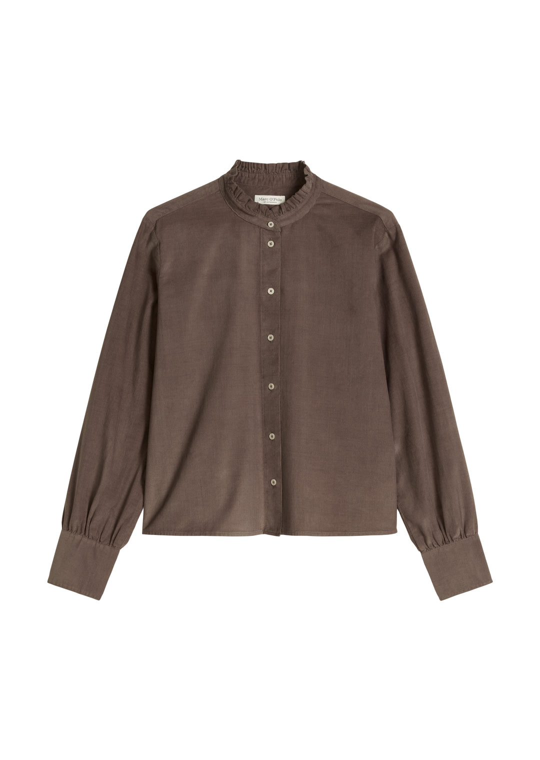 Woven Blouse, LSL, solid, Stone Taupe 1671 Bild 1