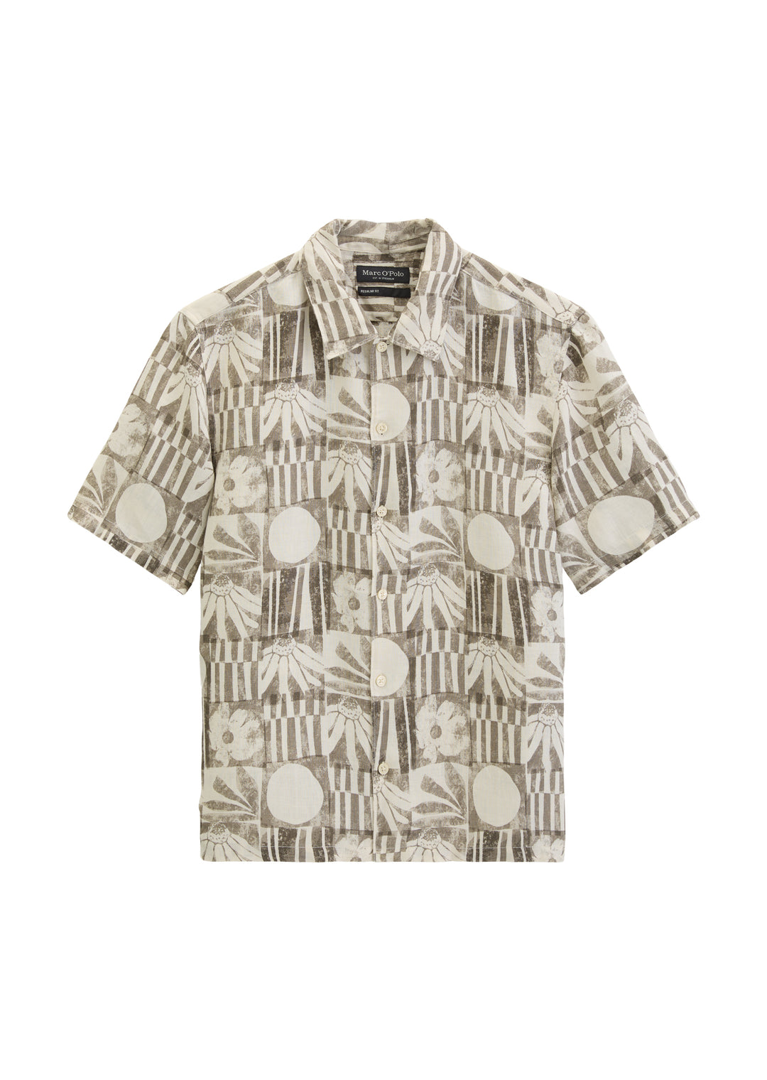 Woven Shirts Shortsleeve, Light Brown_Multi_39 2094 Bild 1