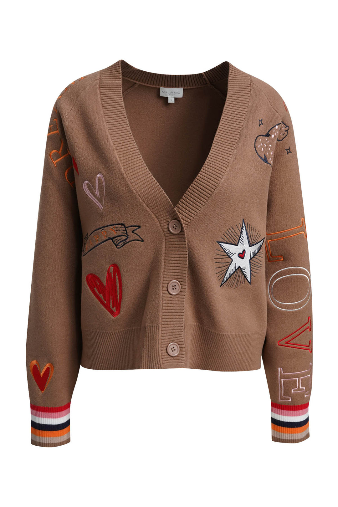 1/1 RAGLAN SLEEVES W EMB, CARAMEL PRINT 1904 Bild 1