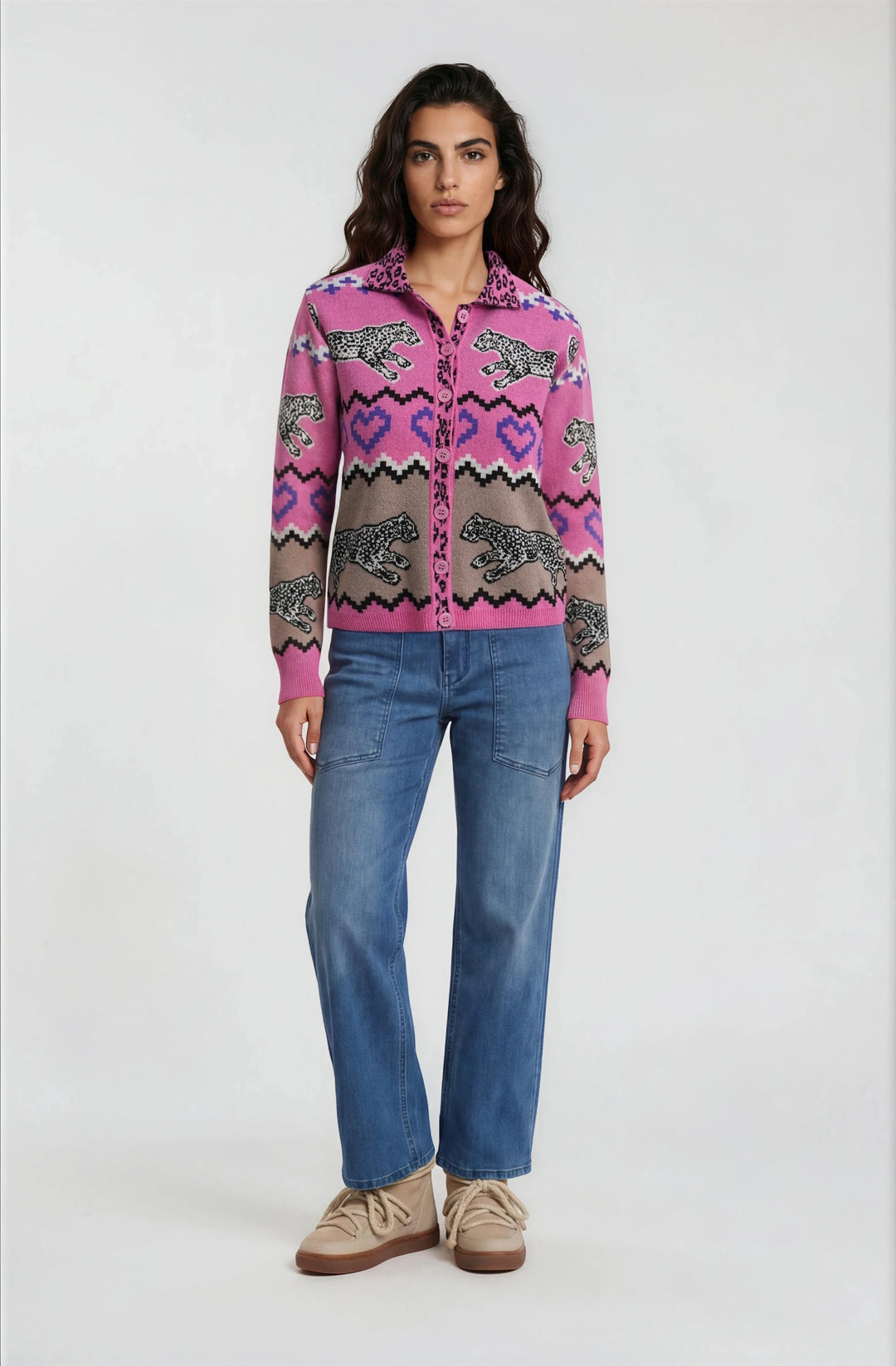 1/1 SLEEVE WITH COLLAR, LIGHT FUCHSIA PRINT 1420 Bild 1