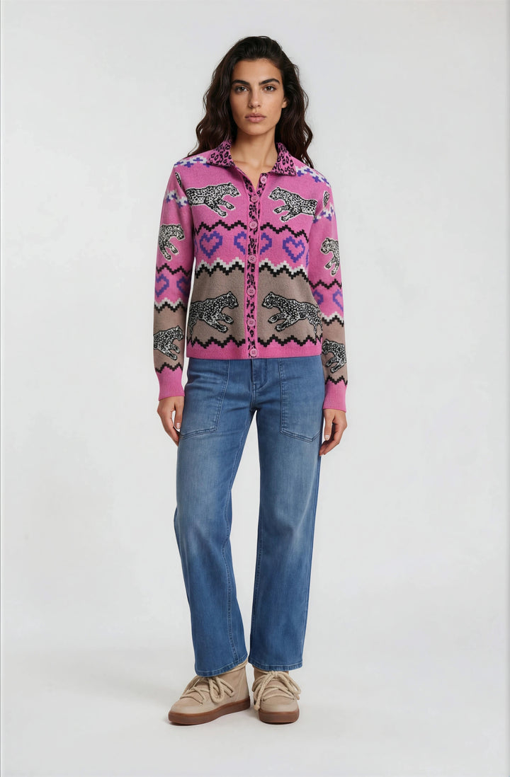 1/1 SLEEVE WITH COLLAR, LIGHT FUCHSIA PRINT 1420 Bild 1