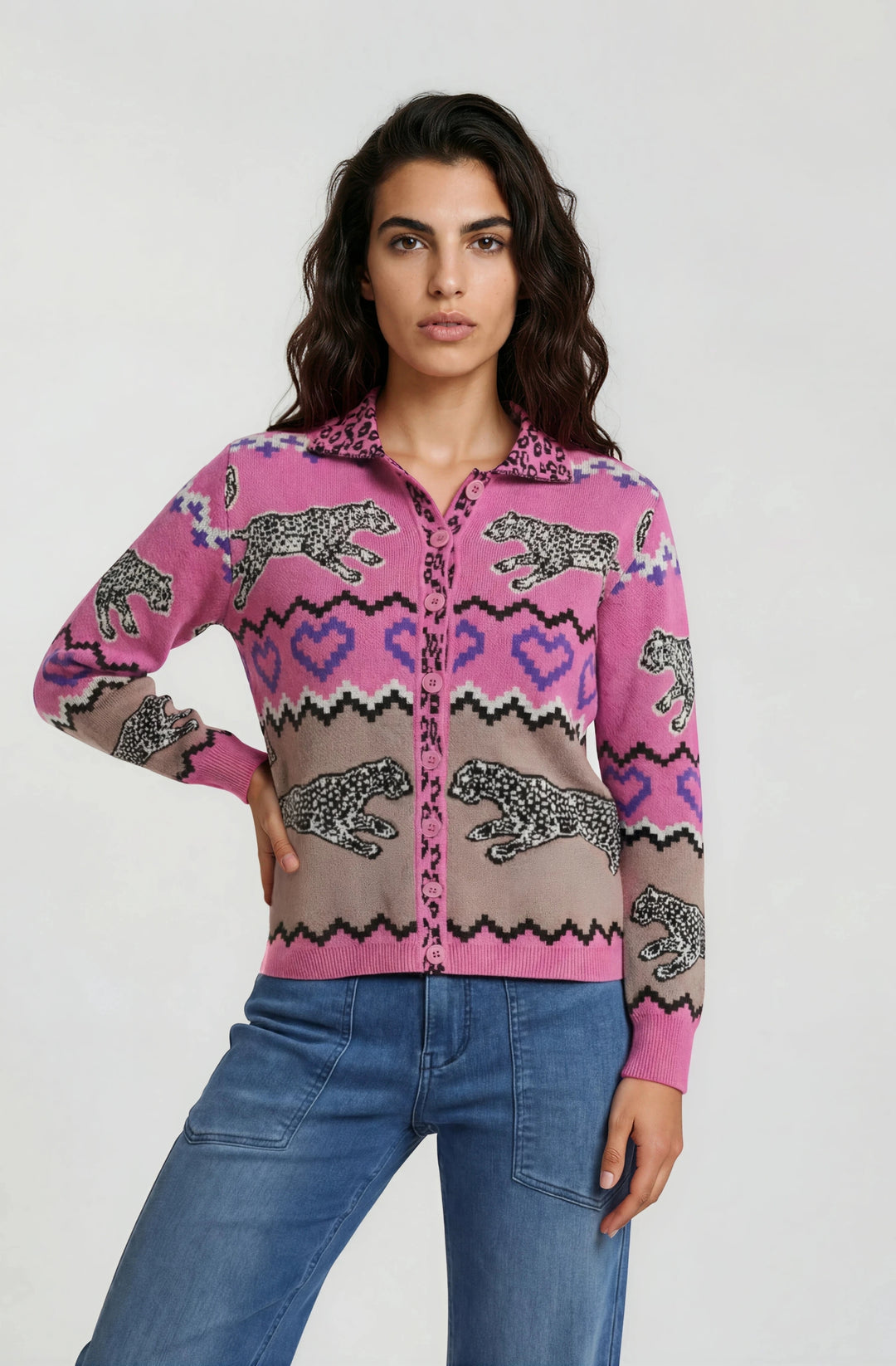 1/1 SLEEVE WITH COLLAR, LIGHT FUCHSIA PRINT 1420 Bild 3