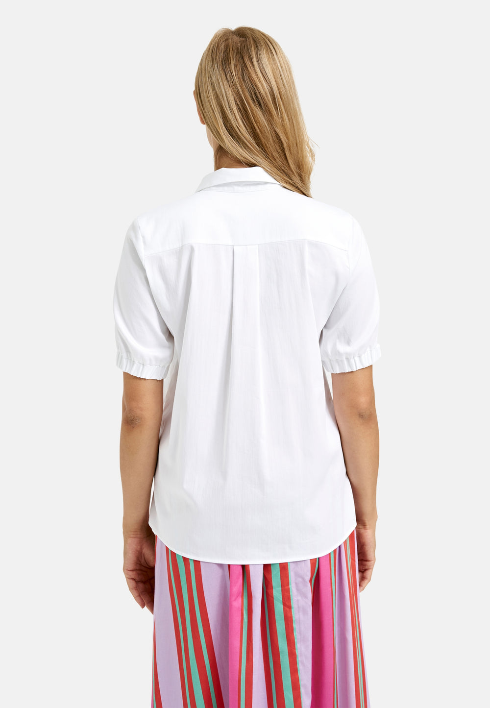 BLOUSE W COLLAR AND PLACKET AND 1/2, WHITE 100 Bild 2