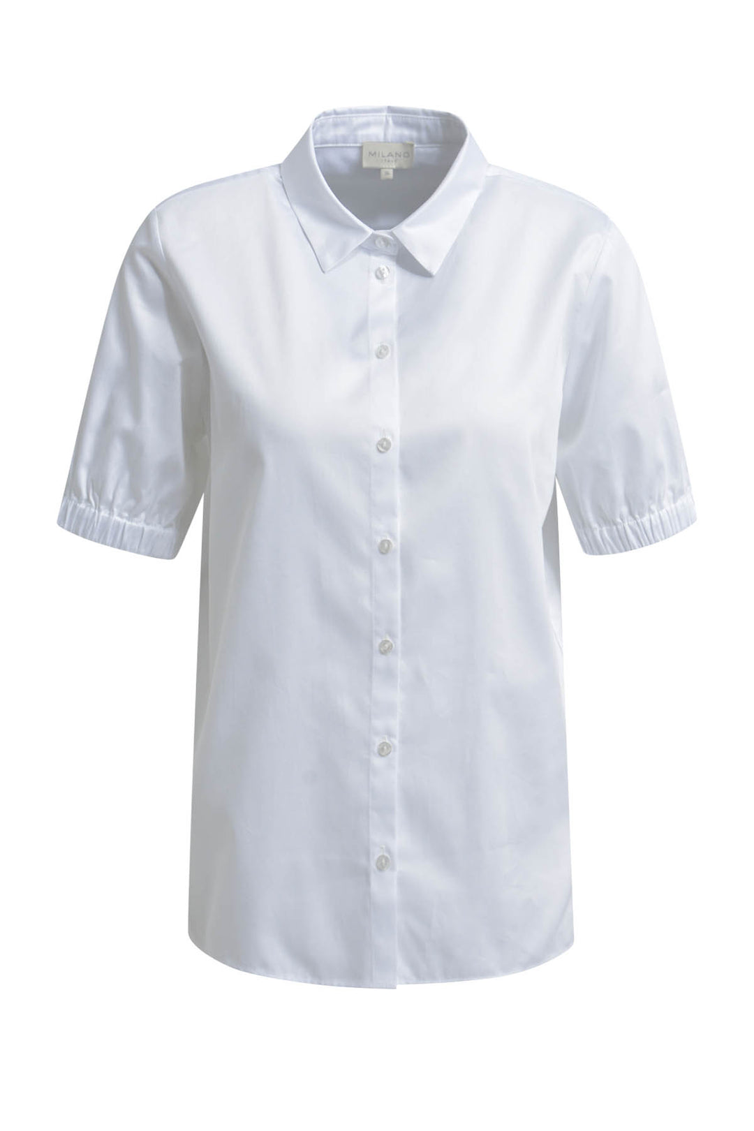 BLOUSE W COLLAR AND PLACKET AND 1/2, WHITE 100 Bild 1