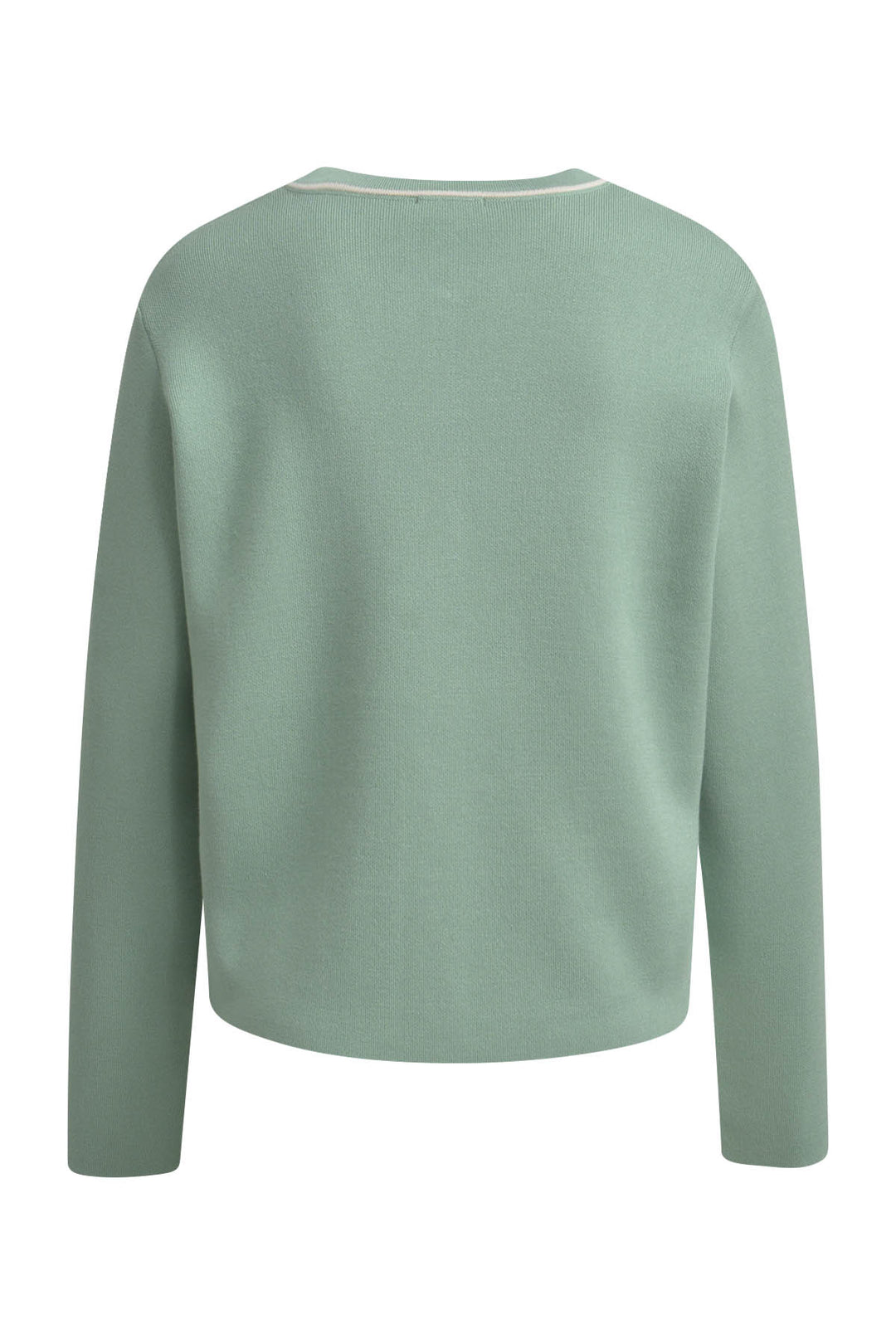 CARDIGAN W ROUNDNECK, PLACKET AT CF, SAGE 728 Bild 2