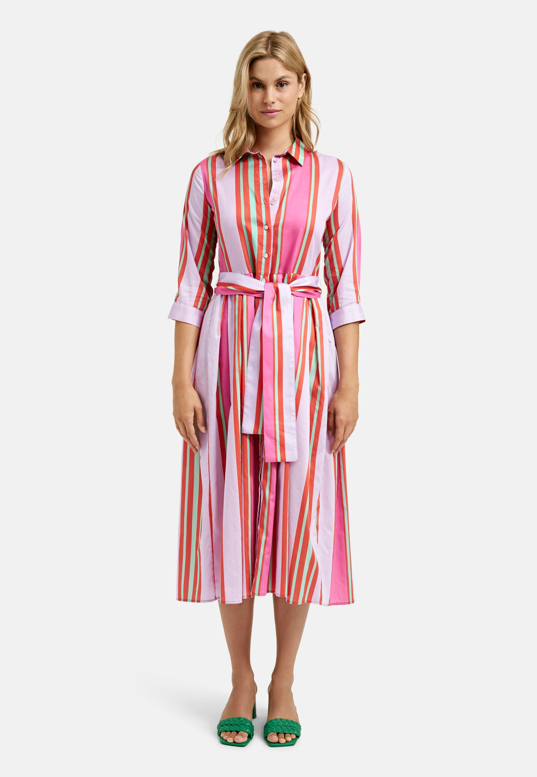 DRESS WITH COLLAR, PLACKET, 3/4 SLE, POPPY PRINT 1496 Bild 1