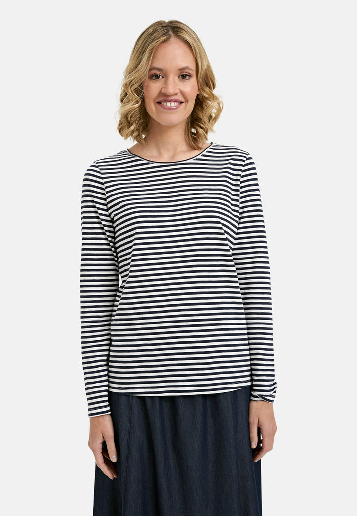 LONGSLEEVE W ROUNDNECK, NAVY PRINT 1605 Bild 1