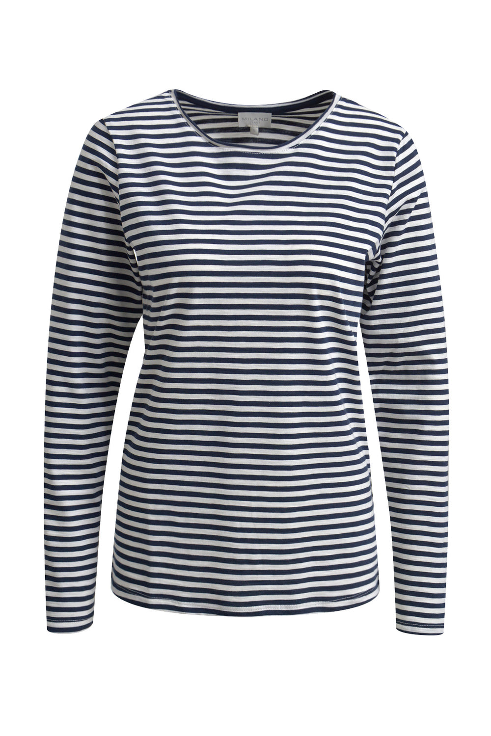 LONGSLEEVE W ROUNDNECK, NAVY PRINT 1605 Bild 2