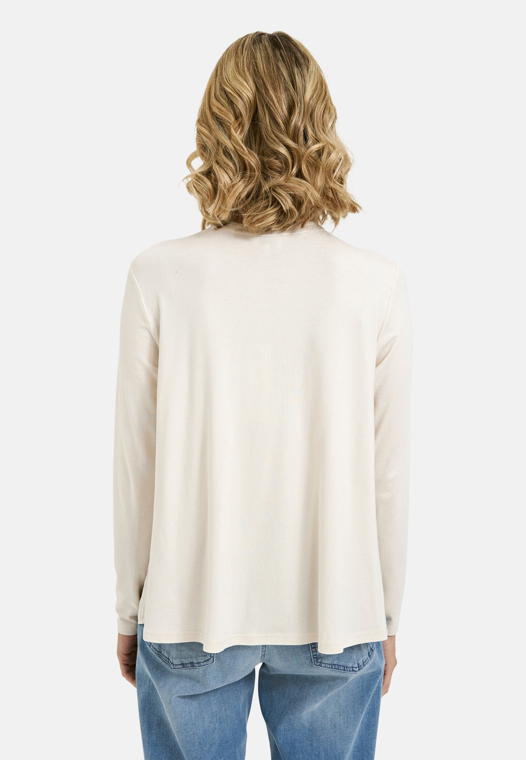 LONGSLEEVE WITH ROUNDNECK AND SLIT, CREAM 111 Bild 3