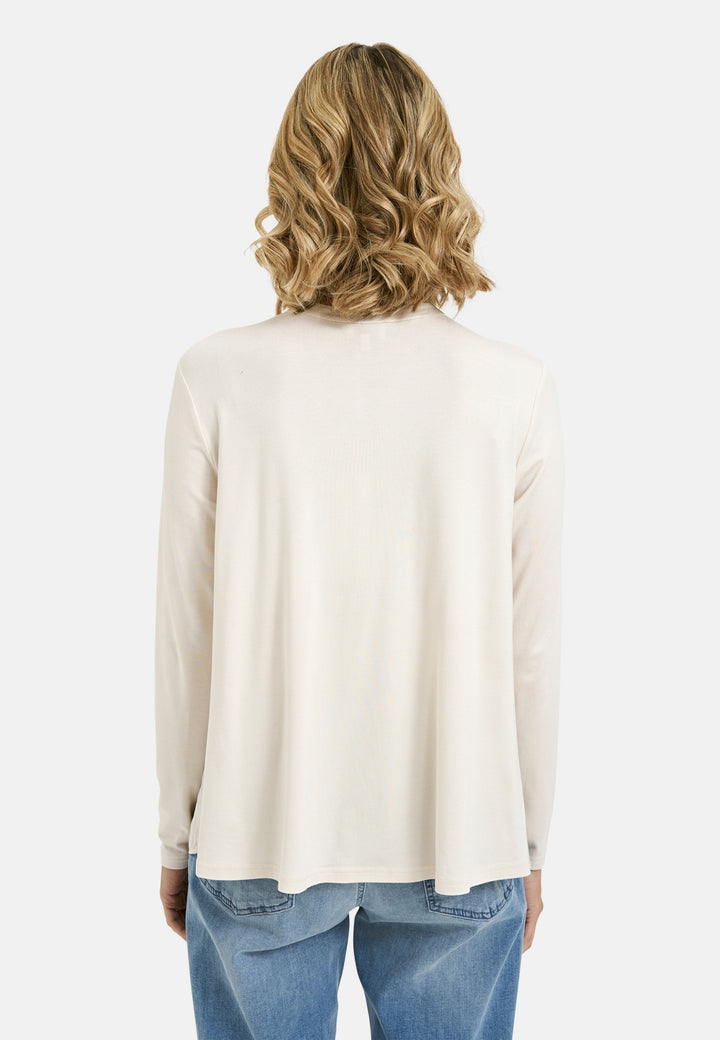 LONGSLEEVE WITH ROUNDNECK AND SLIT, CREAM 111 Bild 3