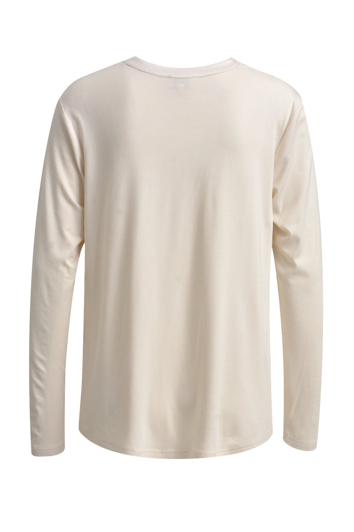 LONGSLEEVE WITH ROUNDNECK AND SLIT, CREAM 111 Bild 4