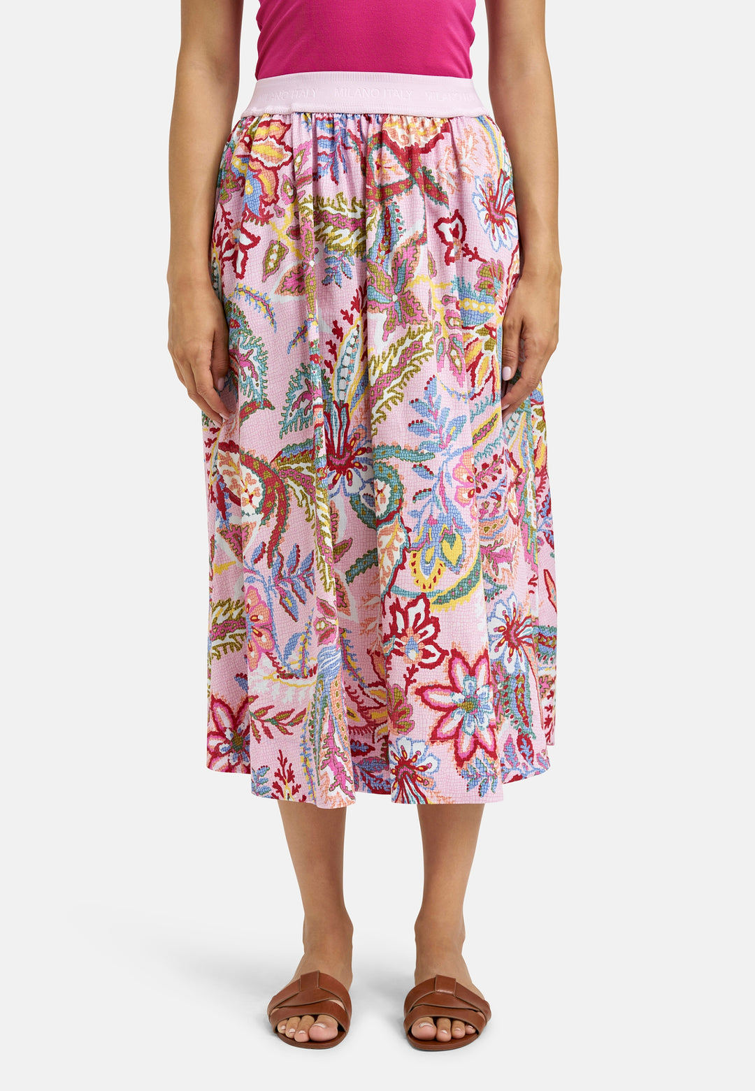 MIDI SKIRT ELASTIC WB, ROS© PRINT 1401 Bild 3