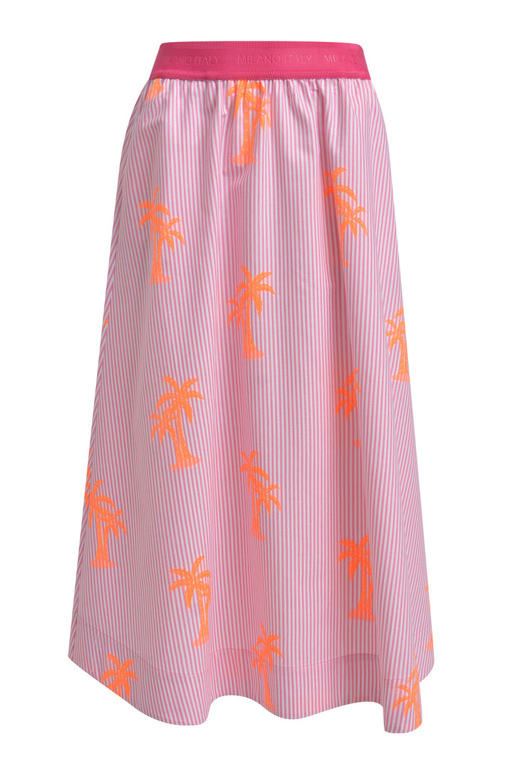 MIDI SKIRT W ELASTIC WB, PINK PRINT 1406 Bild 1