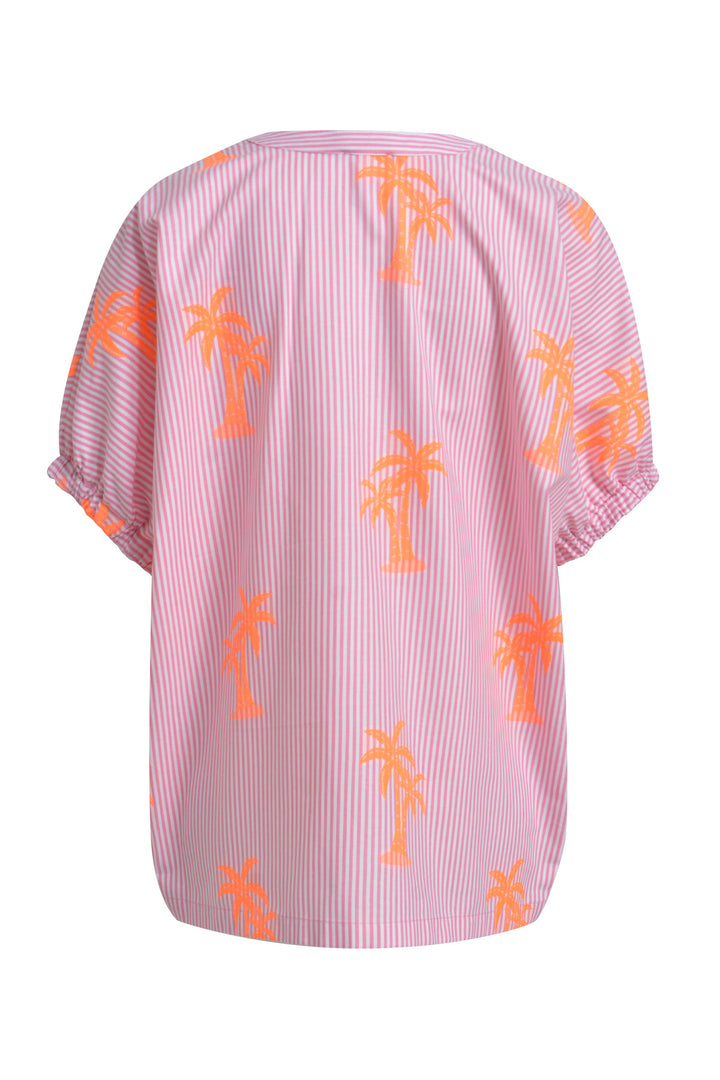 OVERSIZED BLOUSE W NECKPANEL, PLACK, PINK PRINT 1406 Bild 2
