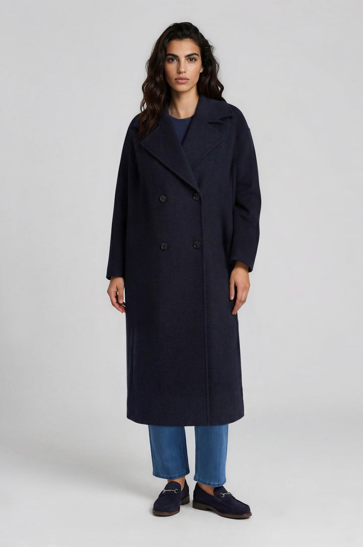 OVERSIZED COAT W LAPEL COLLAR 1/1 S, NAVY 605 Bild 1
