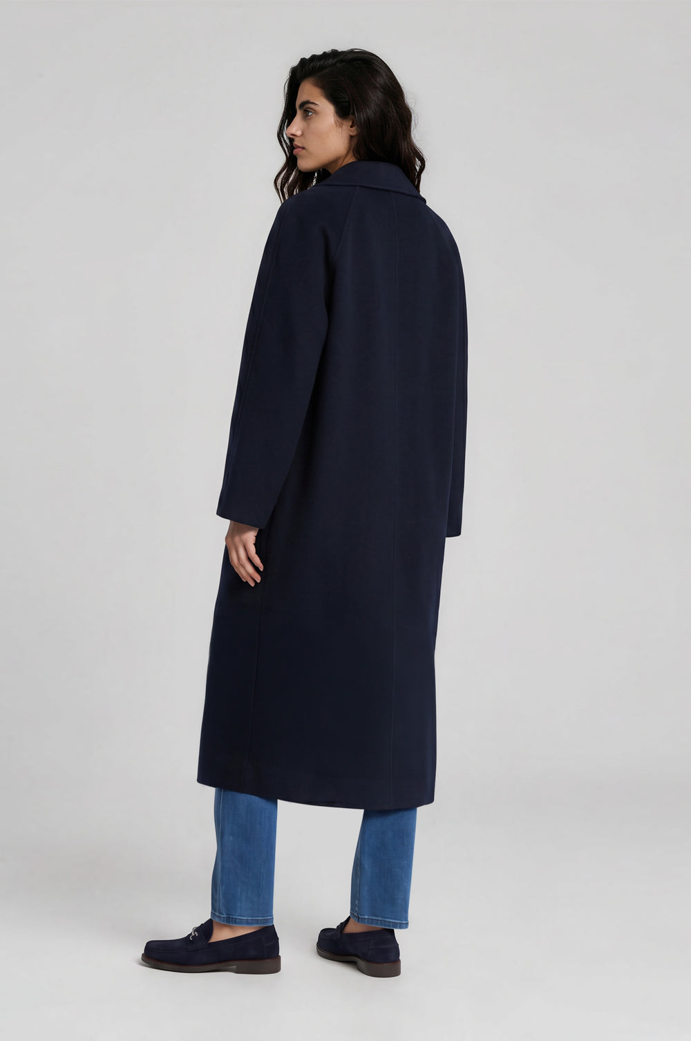 OVERSIZED COAT W LAPEL COLLAR 1/1 S, NAVY 605 Bild 2