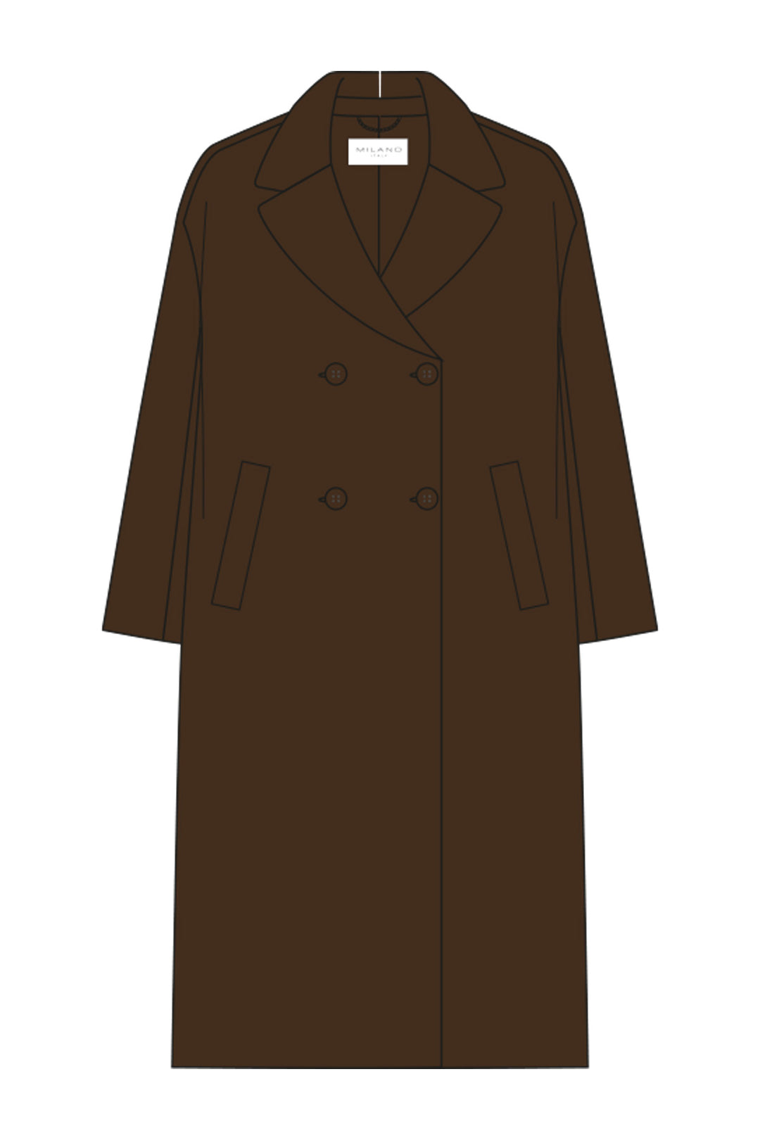 OVERSIZED COAT W LAPEL COLLAR 1/1 S, MOCCA 918 Bild 1