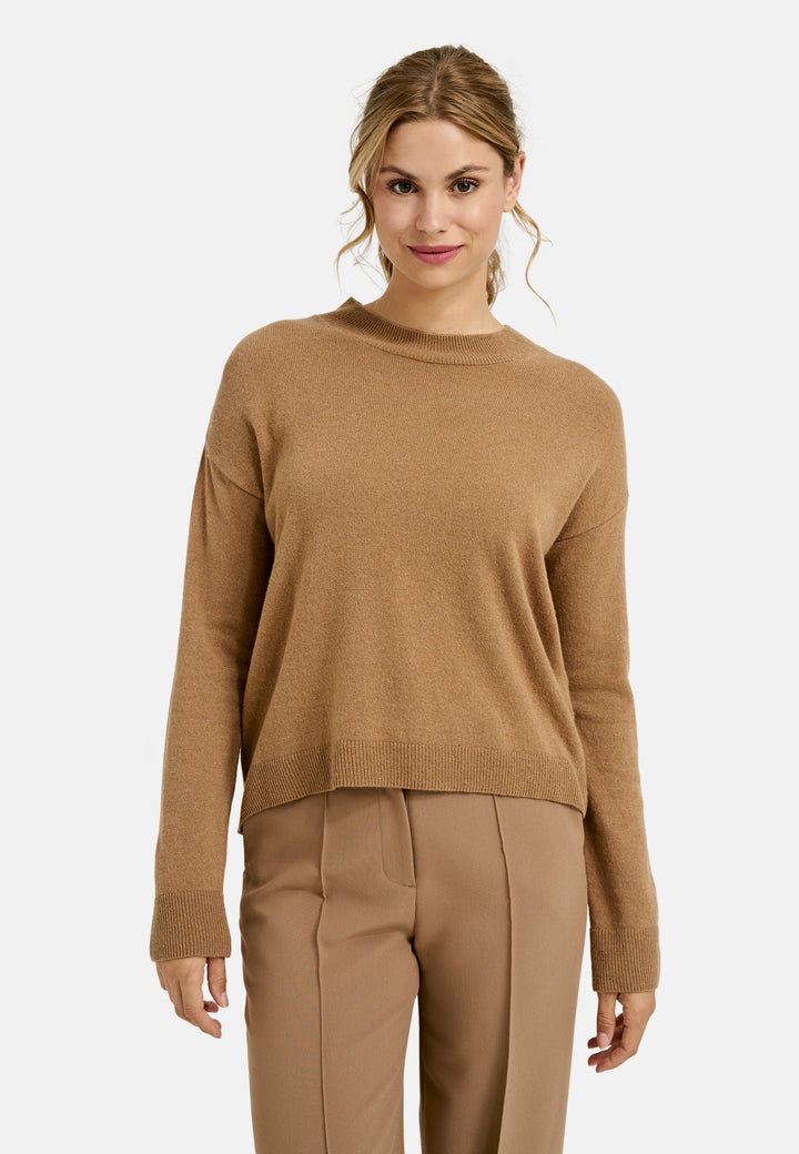 PULLOVER W HIGH COLLAR, OVERSIZED S, CAMEL 922 Bild 1
