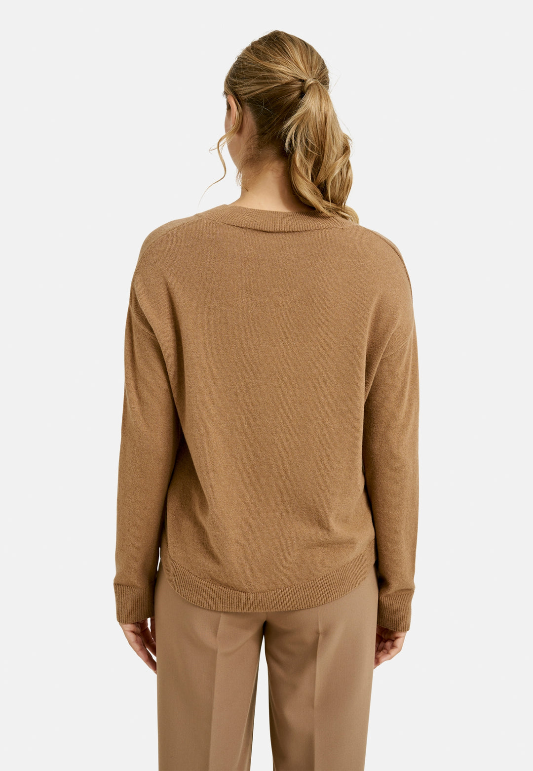 PULLOVER W HIGH COLLAR, OVERSIZED S, CAMEL 922 Bild 2