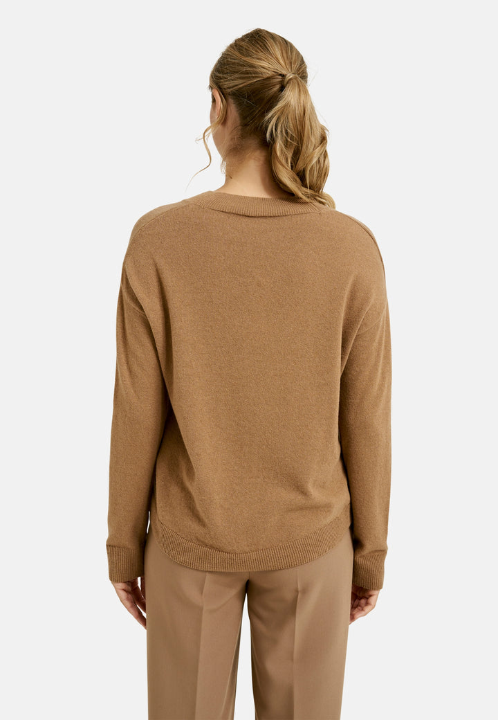 PULLOVER W HIGH COLLAR, OVERSIZED S, CAMEL 922 Bild 2