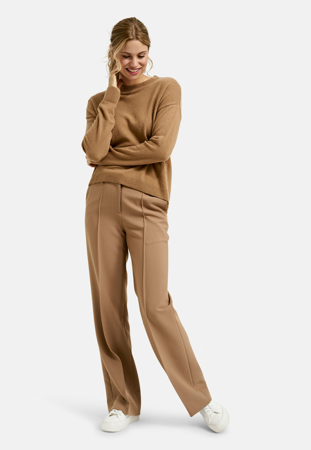 PULLOVER W HIGH COLLAR, OVERSIZED S, CAMEL 922 Bild 3