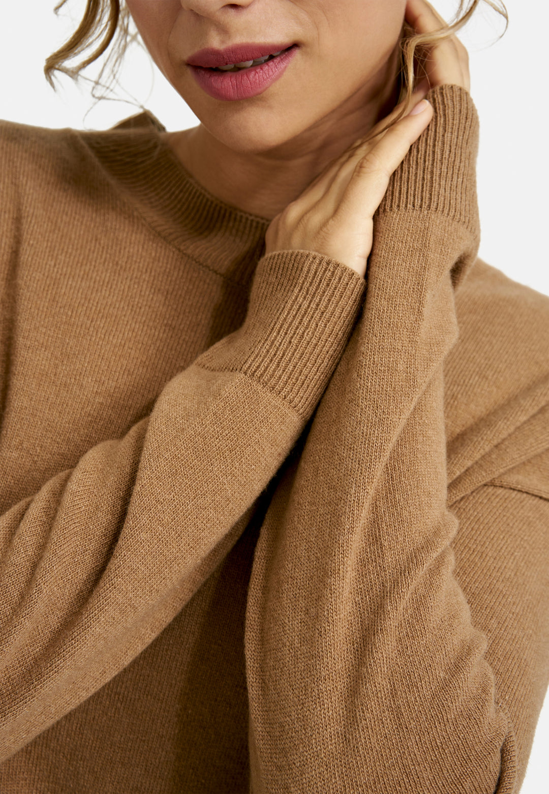 PULLOVER W HIGH COLLAR, OVERSIZED S, CAMEL 922 Bild 4