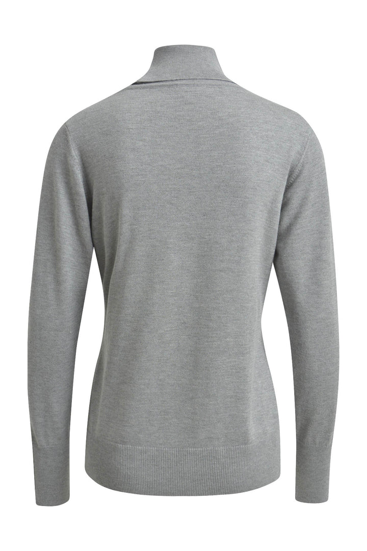 PULLOVER W TURTLE NECK, 1/1 SLEEVES, GREY MELANGE 809 Bild 2