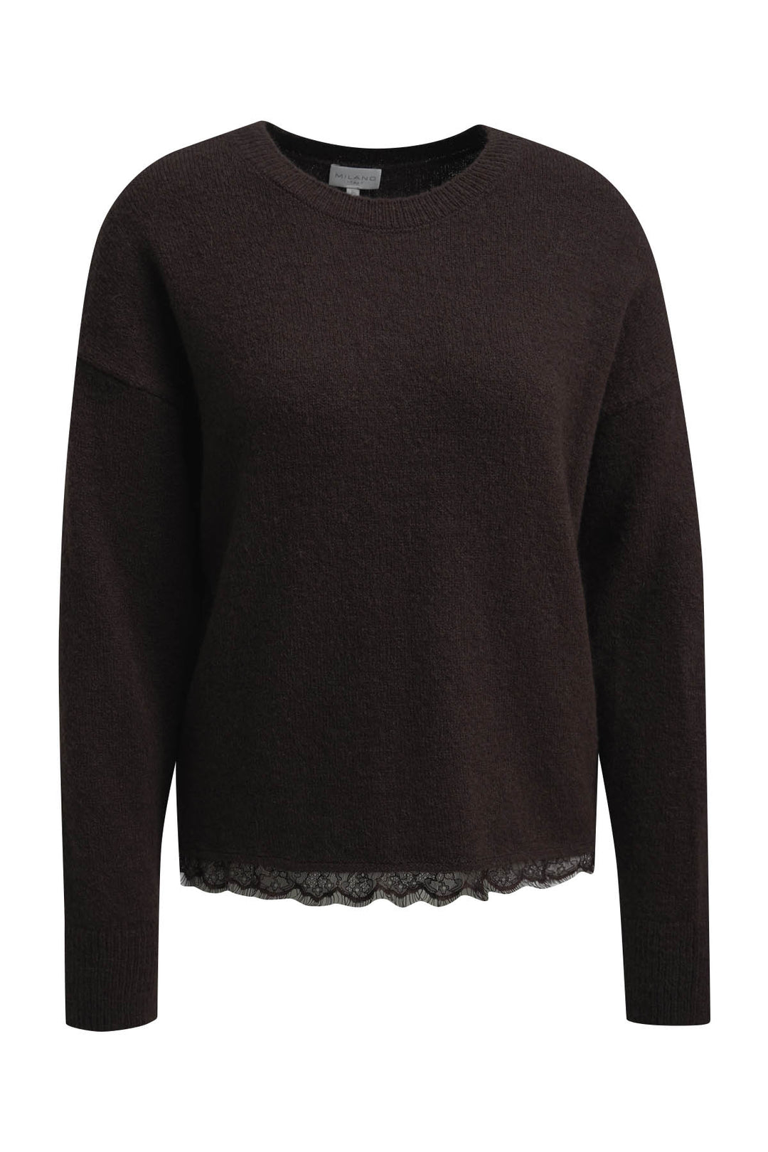 ROUND NECK 1/1 SLEEVE AE LACE AT HE, MOCCA 918 Bild 5