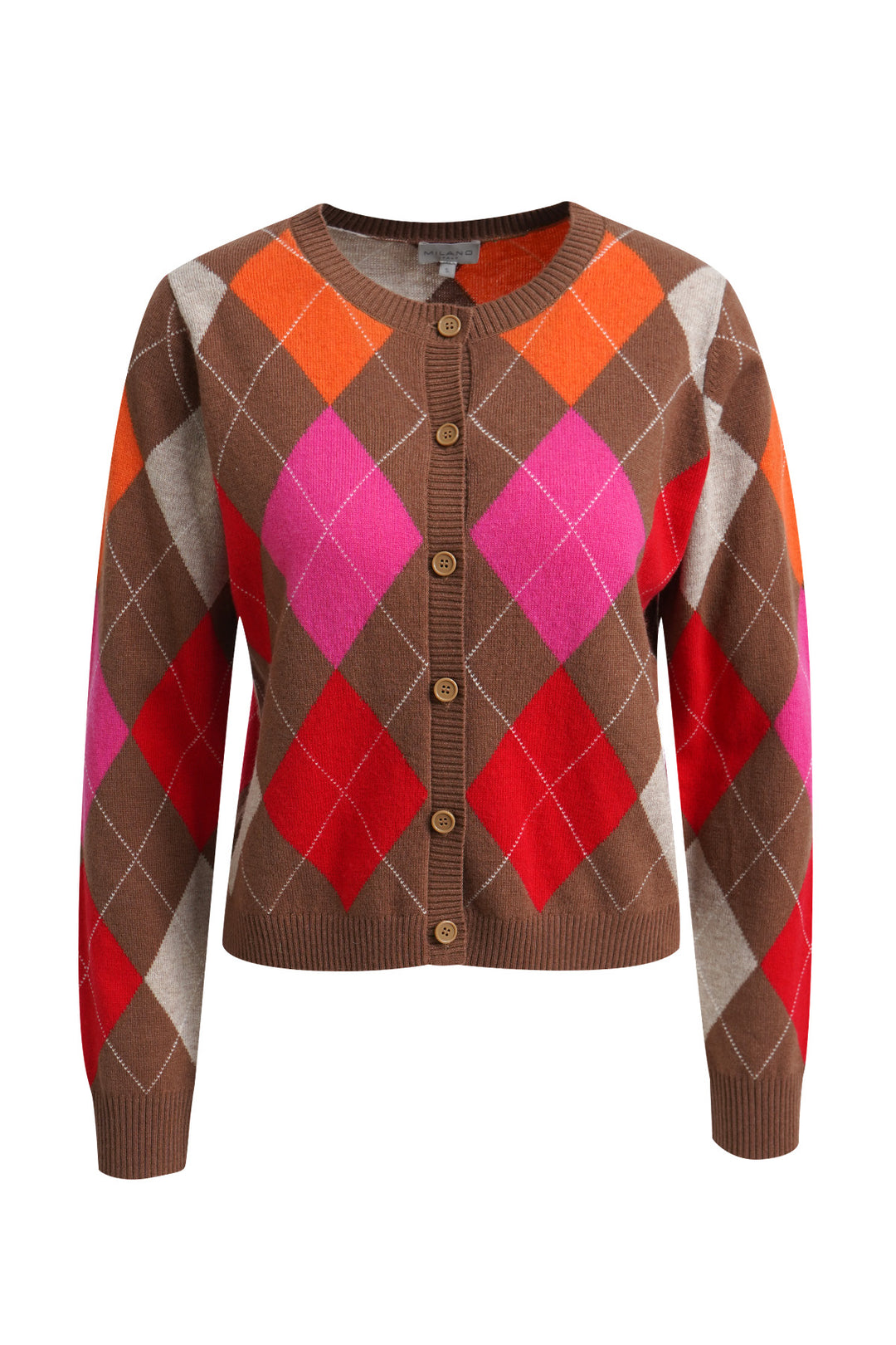 ROUND NECK CARDIGAN 1/1 SLEEVES, CHILI PRINT 1449 Bild 5