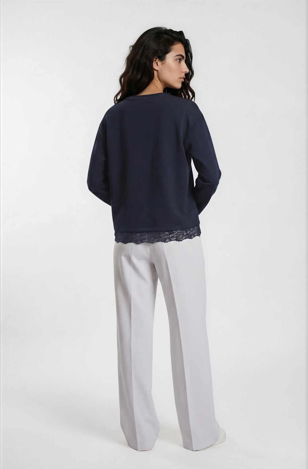 ROUND NECK SWEATSHIRT 1/1 SLEEVE AE, NAVY 605 Bild 2