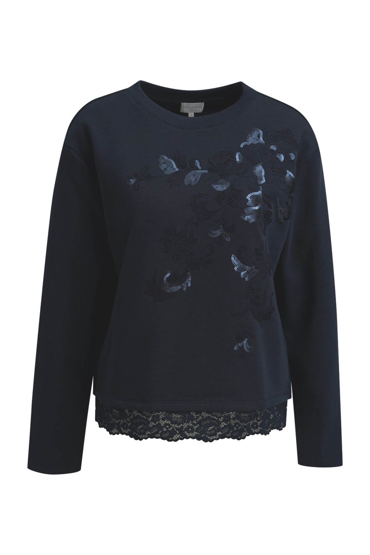 ROUND NECK SWEATSHIRT 1/1 SLEEVE AE, NAVY 605 Bild 5