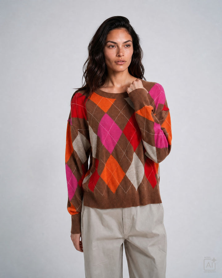 ROUNDNECK PULLOVER WITH OVERSIZED S, CHILI PRINT 1449 Bild 3