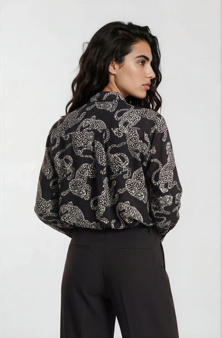 SHIRT BLOUSE 1/1 SLEEVE, MOCCA PRINT 1918 Bild 3