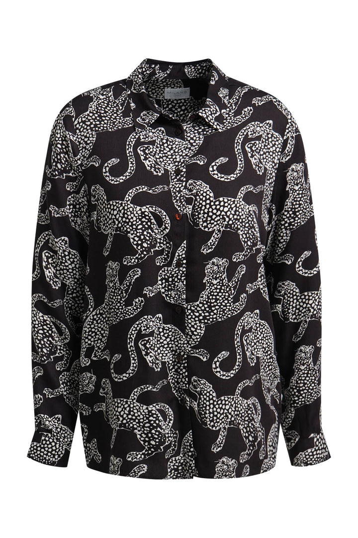 SHIRT BLOUSE 1/1 SLEEVE, MOCCA PRINT 1918 Bild 5
