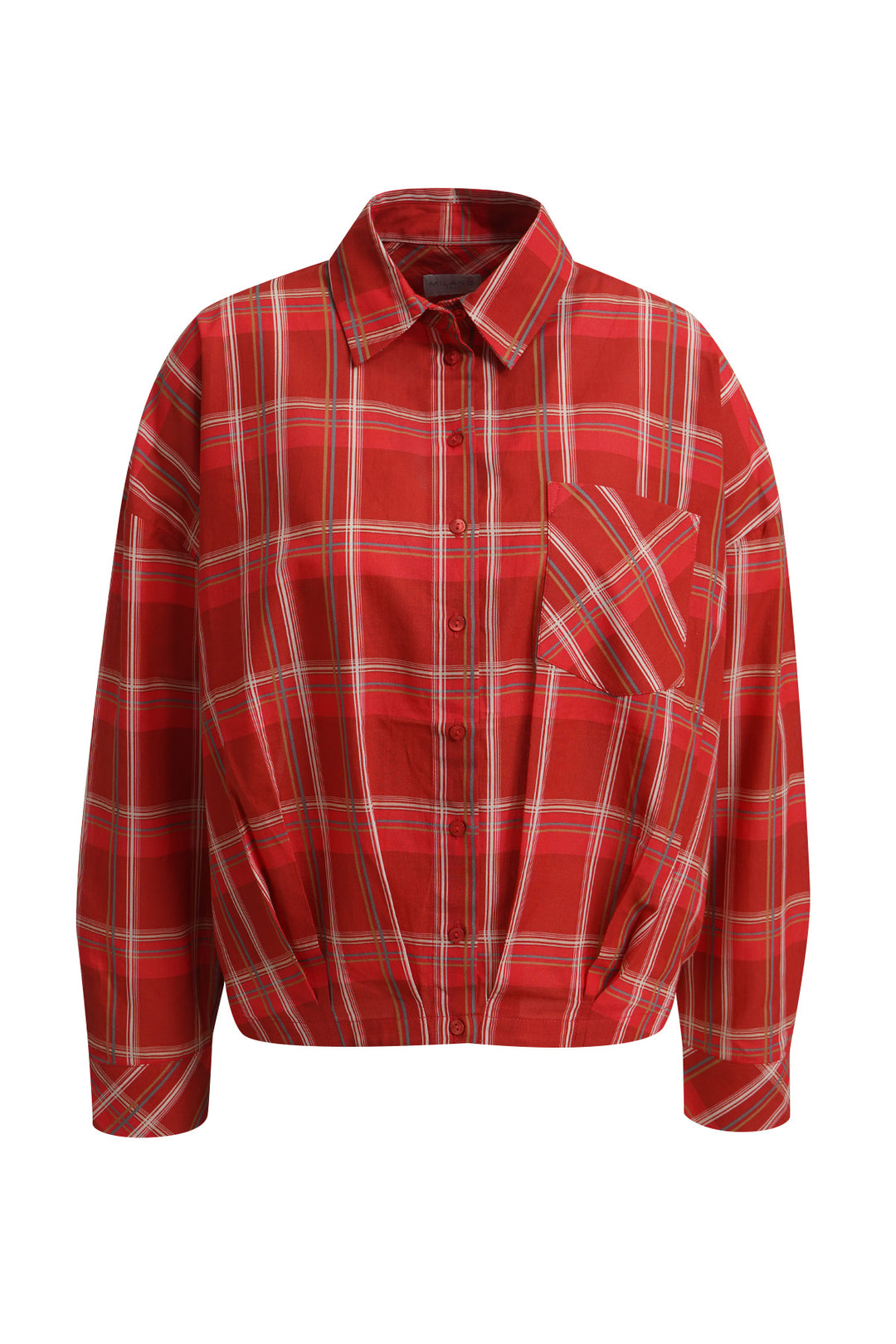 SHIRT BLOUSE 1/1 SLEEVE WITH CHEST, CHILI PRINT 1449 Bild 1