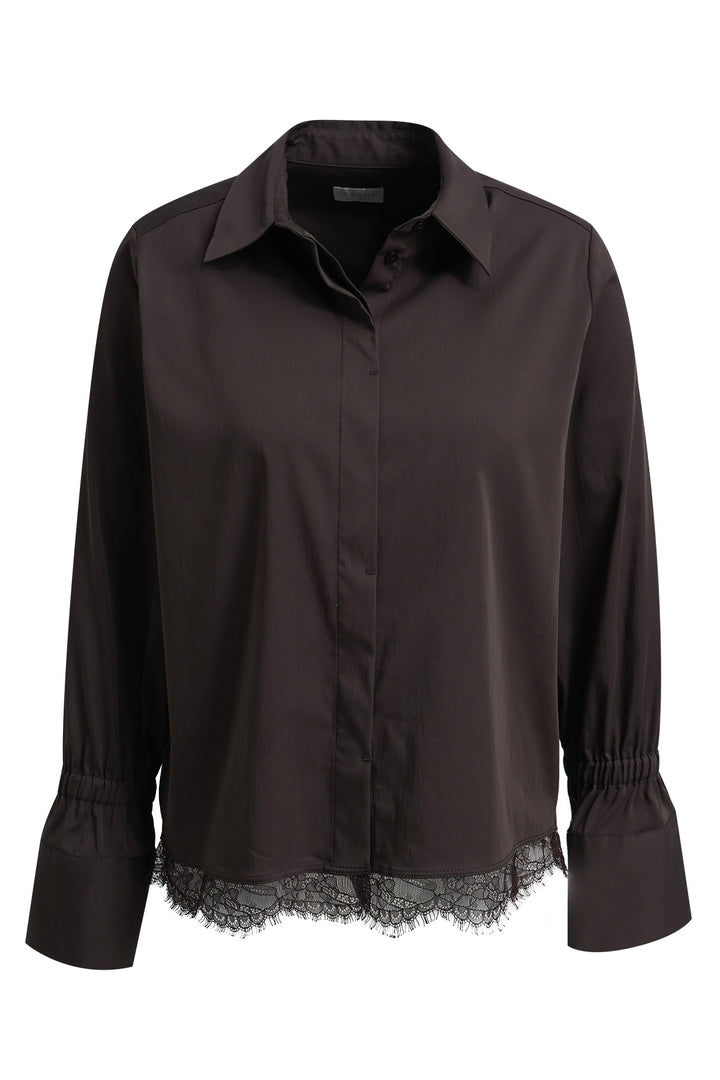 SHIRT BLOUSE W/ ELASTIC GATHERING A, MOCCA 918 Bild 5