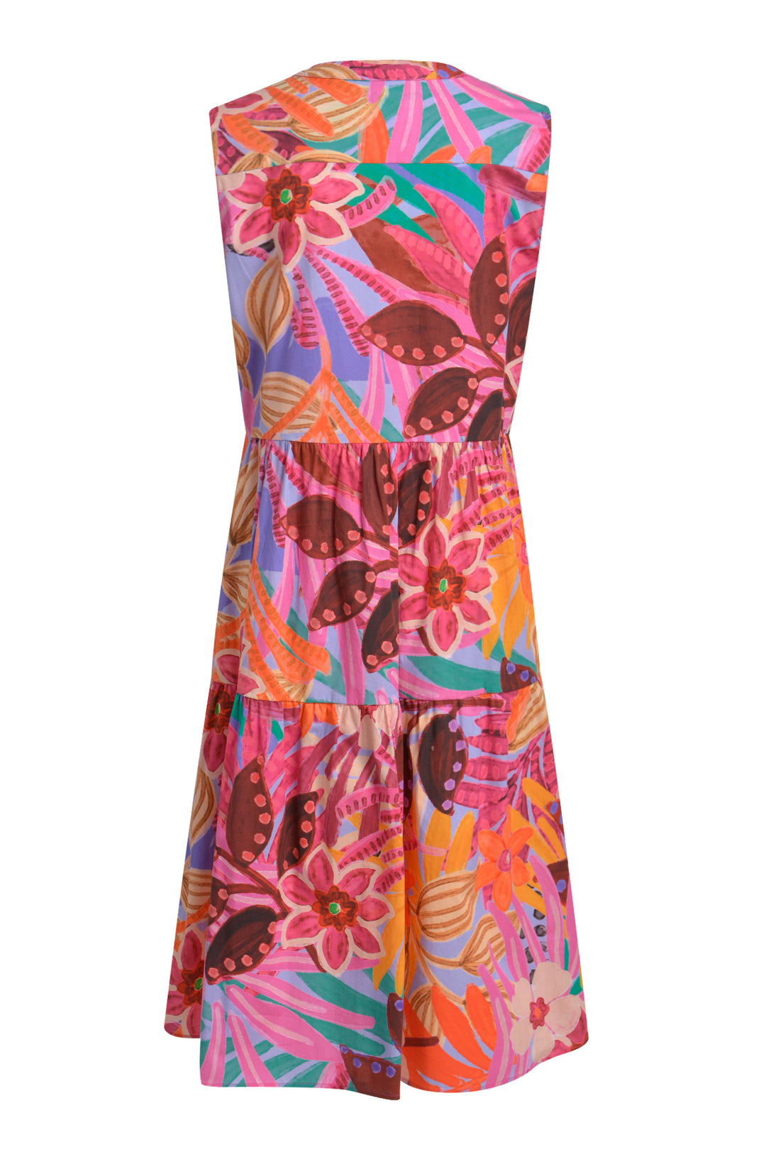 SLEEVELESS ROUNDNECK DRESS WITH VOL, ORANGE PRINT 1300 Bild 2
