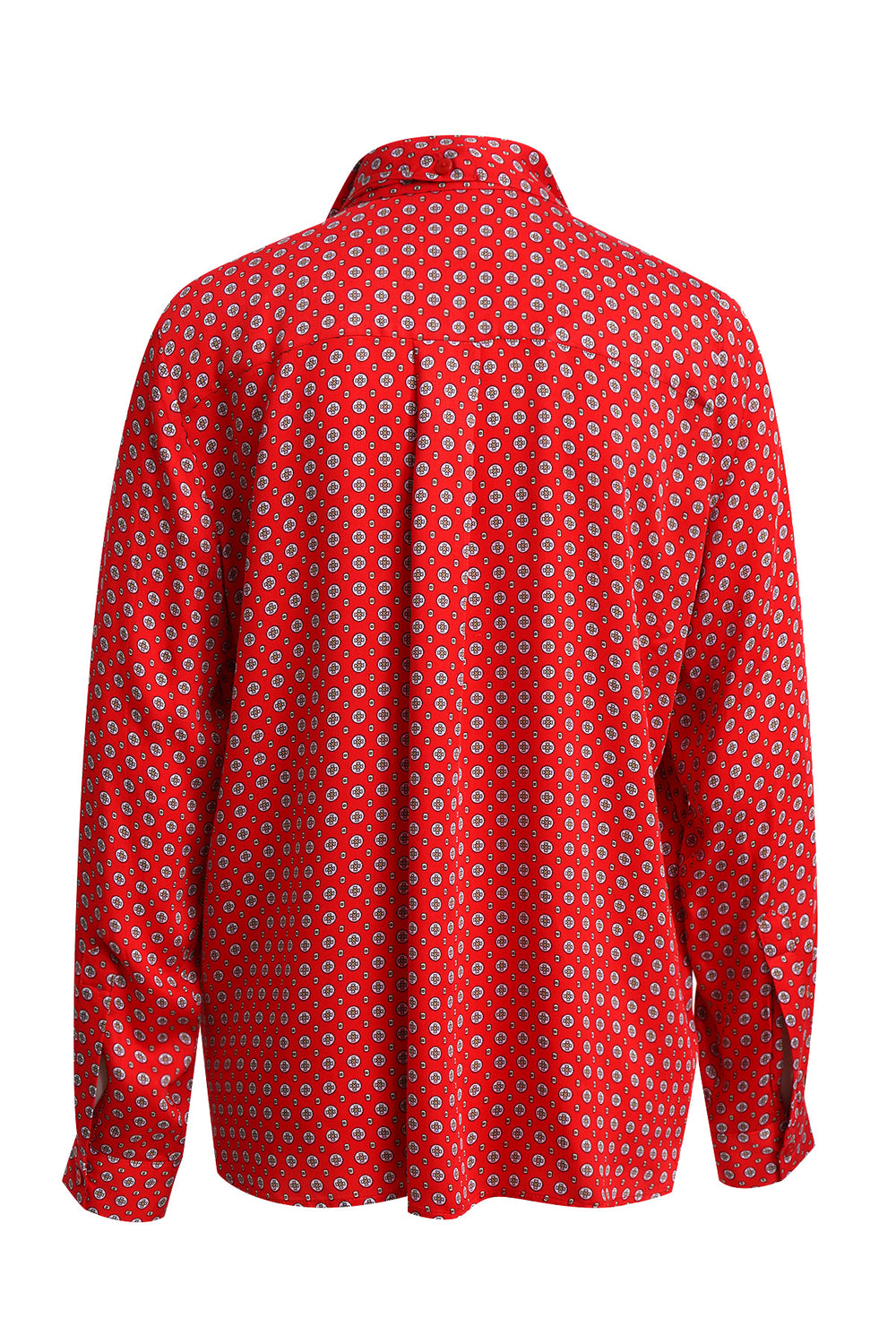SLIGHTLY FLARED BLOUSE WITH BOW TIE, CHILI PRINT 1449 Bild 2