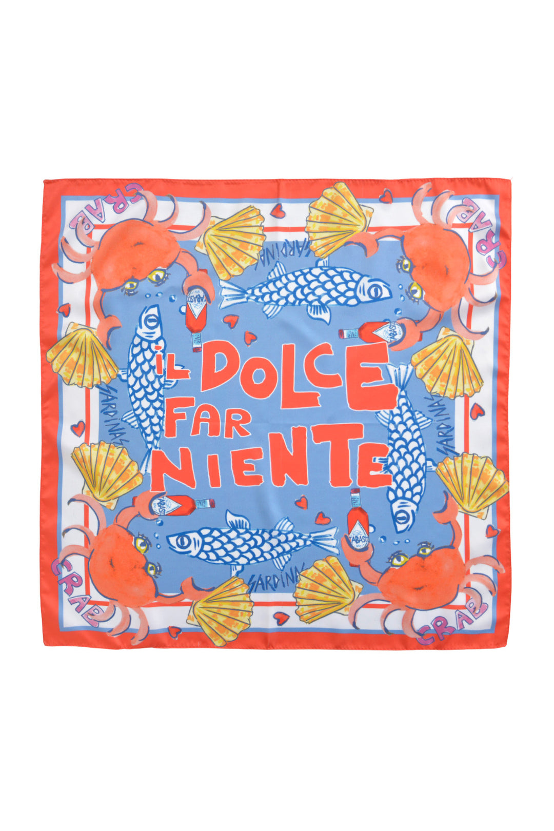 SQUARE SCARF, RED PRINT 1400 Bild 1