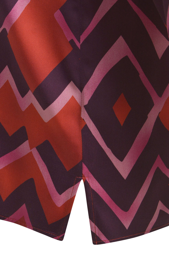 V-NECK BLOUSE, PLEAT AT CF AND 1/1, BERRY PRINT 1416 Bild 3