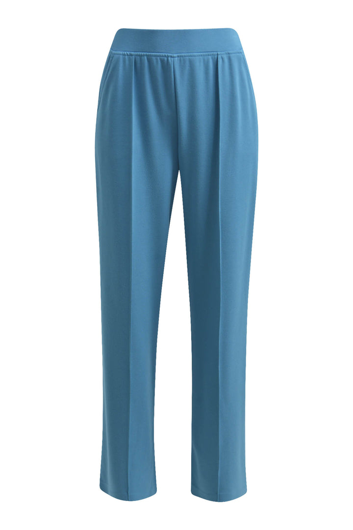 WIDELEG PANTS WITH ELASTIC AT BACK, TRUE BLUE 621 Bild 1